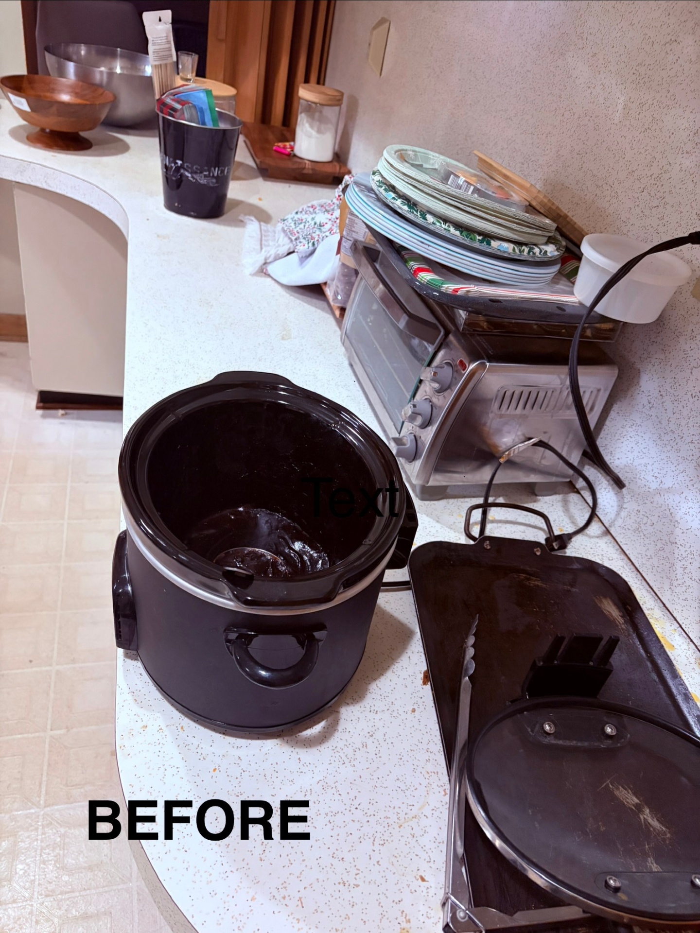 Kitchen before cleaning