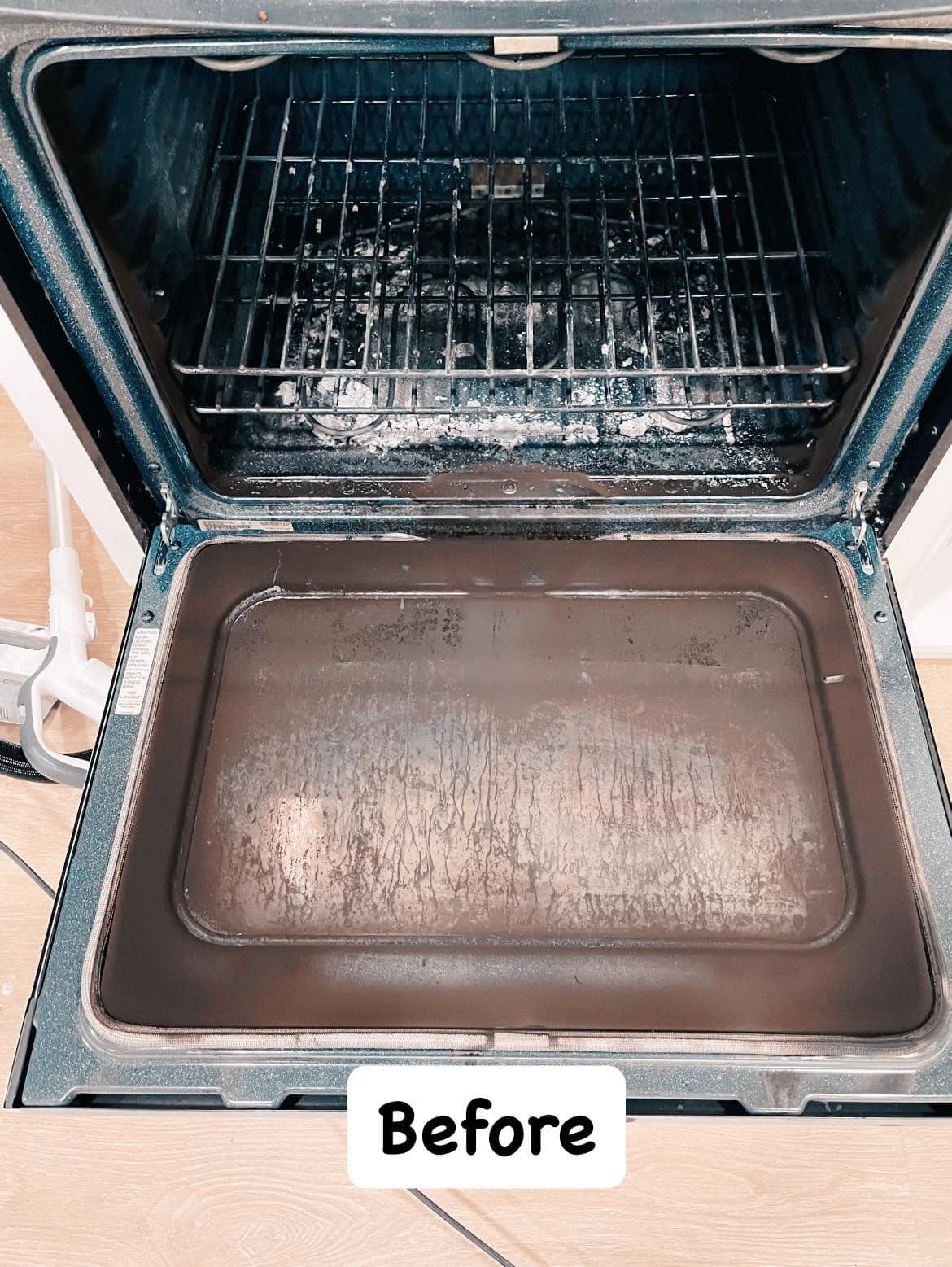 Oven before cleaning