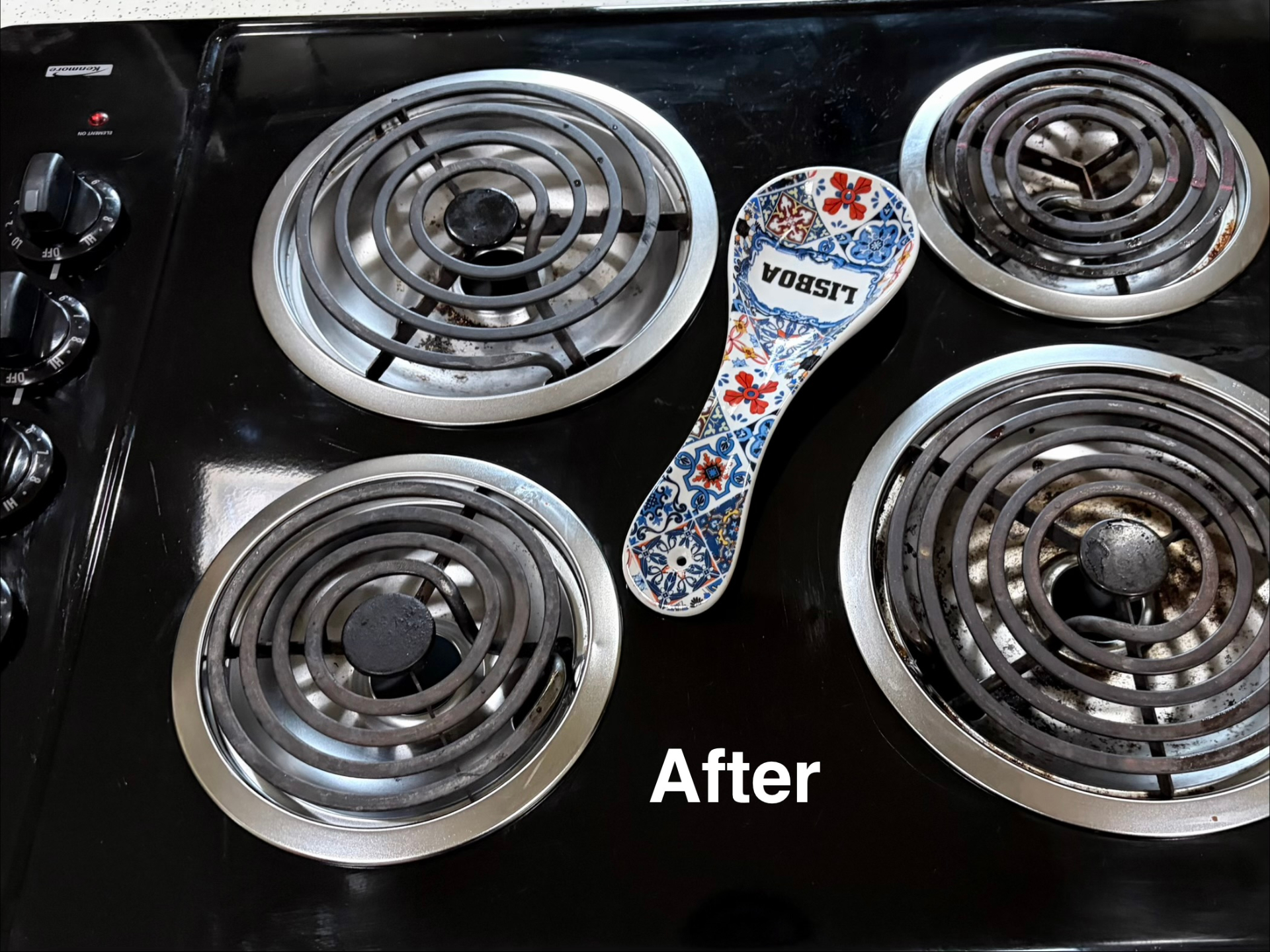 Stove after professional cleaning